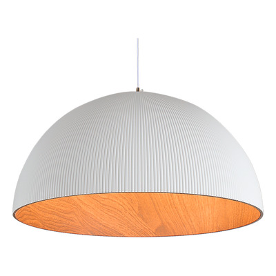 Colgante Led 66w Cct Ø40cm Blanco Interior Símil Madera Mks - Blanco