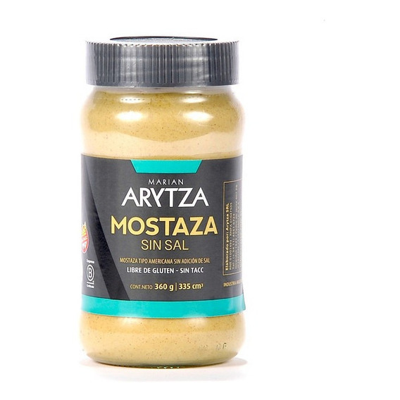 Mostaza gourmet sin sal Arytza sin tacc 360g