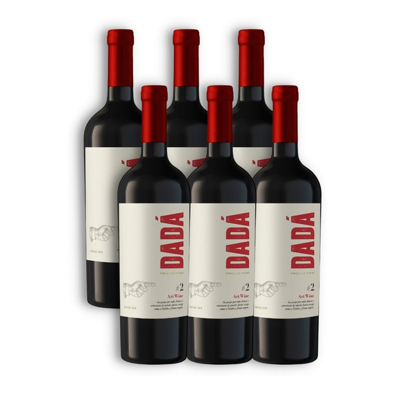 Vino #2 Wine Merlot Dadá Art Caja X6u 750ml San Juan