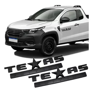 Kit Emblema Texas Edition Enfeite Camionete S10 Hilux Ranger