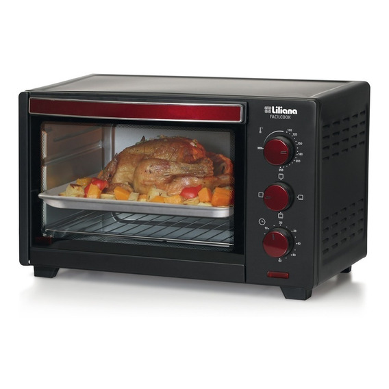 Horno de mesa eléctrico Liliana Fácilcook AO932 32L negro 220V-240V