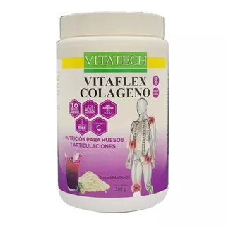 Colágeno Vitaflex X 300 G Vita Tech Con Acido Hialuronico Sabor Arándanos