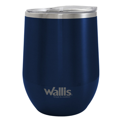 Termo Walliscon Protector Deslizante, 350 Ml, Color Metálico Color Azul Marino