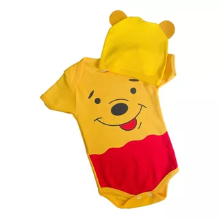 Body Bebe Mesversario Infantil Tematico Ursinho Pooh Disney