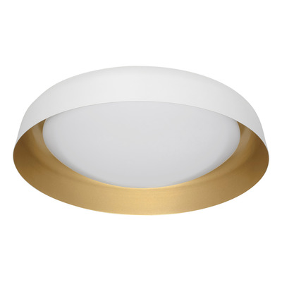 Plafon Led Bela Blanco Dorado Cct 28w 52cm Moderno Lk - Blanco/dorado