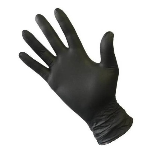 Guantes descartables Madegom Procedimiento health touch color negro talle L de nitrilo x 100 unidades