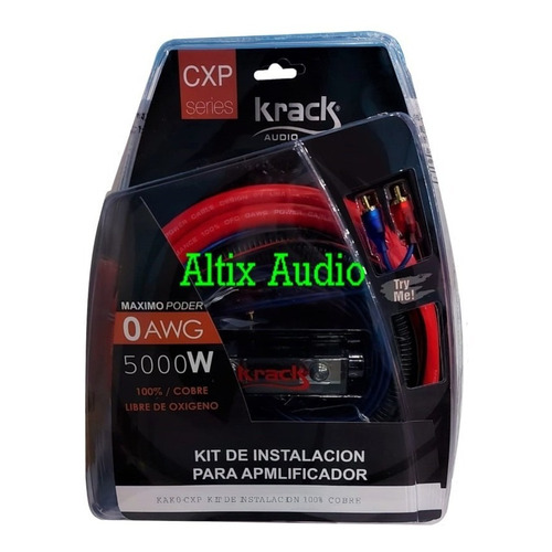 Kit De Instalación Krack Audio Calibre 0 100% Cobre Cxp