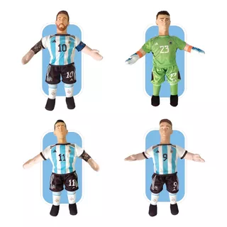 Combo X4 Muñecos Soft Afa Argentina Campeon Mundial Newtoys