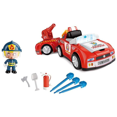 Pinypon Action Auto De Bomberos Con Figura Y Accesorios