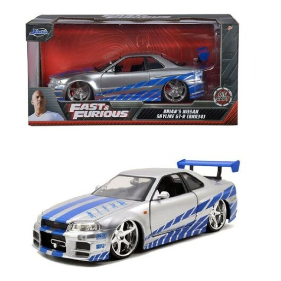 Nissan Skyline Gt-r (bnr34) Rápido Y Furioso E:1/24 Brian´s