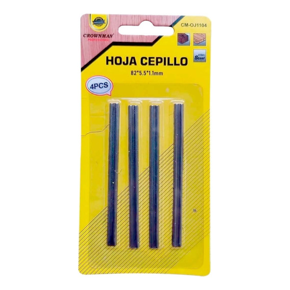 4 Hoja Cuchillo Cepilladora Electrica 82x5.5x1.1mm Repuesto 