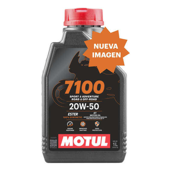 Aceite Moto 4t 7100 20w50 100% Sintetico Motul 1l