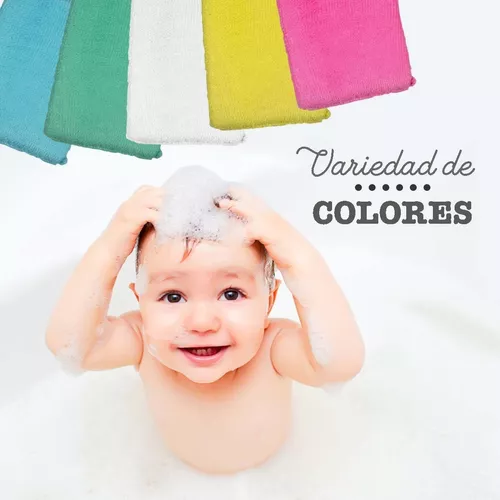 Esponja De Baño Para Bebe Muy Suave Hipoalergenica 2 Pzas Color Azul y  Blanco