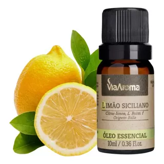 Óleo Essencial Limão Siciliano 100% Natural Via Aroma 10ml