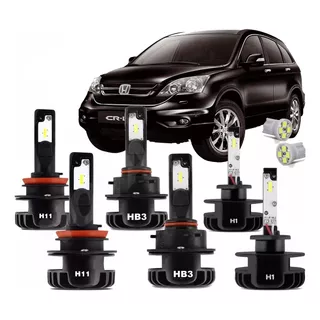 Kit Lampada Super Led Plus Honda Crv 2010 Farol E Milha