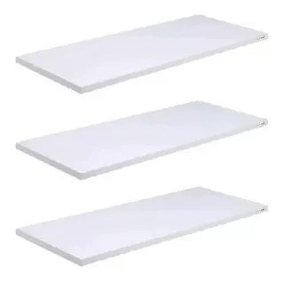 5 Prateleiras 130x20 Branco Mdf Grátis Suportes 130205