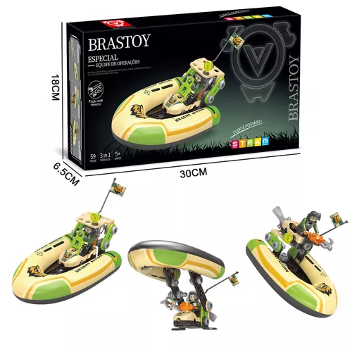 Brastoy Blocos De Montar Construção Brinquedo Educativo Infantil (128  Peças) : : Brinquedos e Jogos