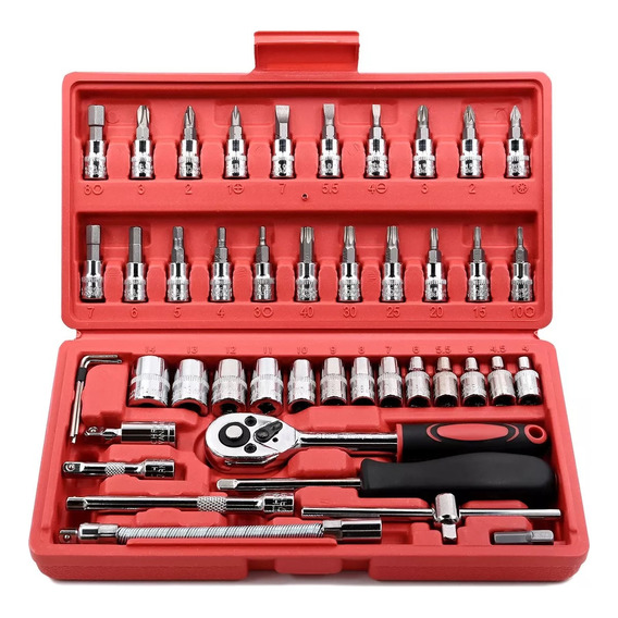 Set Juego Llaves Tubo 1/4 46 Piezas Torx Allen Herramientas