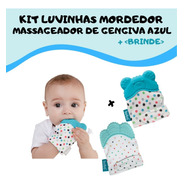 Kit Luvas Mordedor Bebê Recém Nascido + Massageador Buba