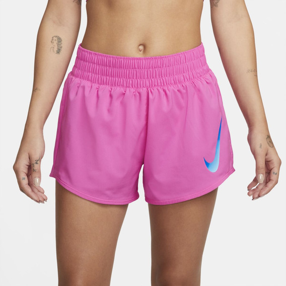 Shorts De Running Mujer Nike Swoosh Rosa 