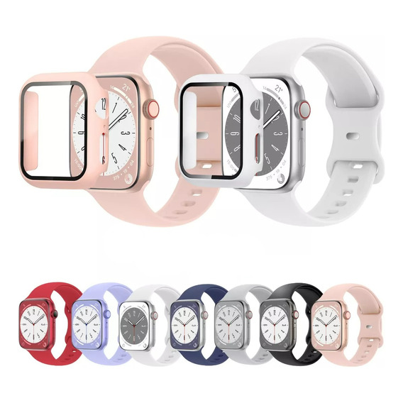 2pzs Correas Para Apple Watch + Carcasa Series 8 7 6 5 4 3 1