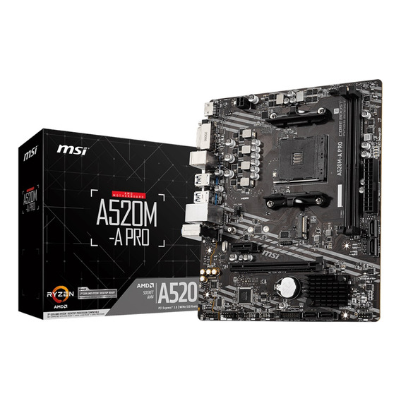 Placa Msi A520m-a Pro Amd Ryzen 4000-g Series Y 3era Generac