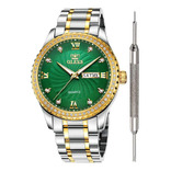 Olevs Luxury Diamond Watches For Men Waterproof Mens Fine