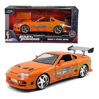 Miniatura 1/24 1995 Toyota Supra Laranja Velozes E Furiosos