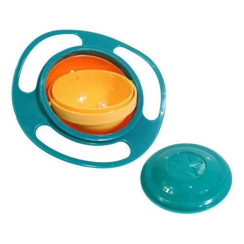 Tazon Gira Bowl Plato Para Bebes Anti Derrames Hopemob Color Verde