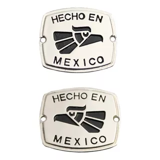 Emblema Hecho En Mexico Metalico (jgo)