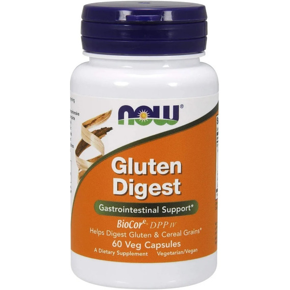 Enzimas digestivas Gluten Digest (60 cápsulas): sabor sin sabor de Now Foods