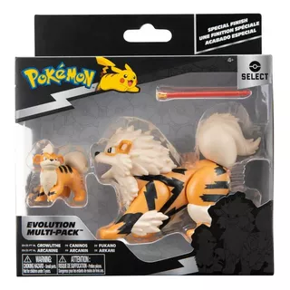 Pokémon Multipack Evolução - Growlithe E Arcanine - Jazwares