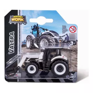 Miniatura Trator Valtra C/ Carregador Die-cast 6,5 Cm Maisto Cor Branco