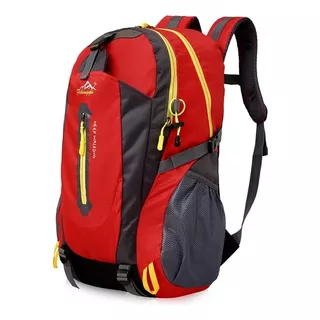 Mochila Outdoor Deportivo Trekking 35 Litros Color Rojo