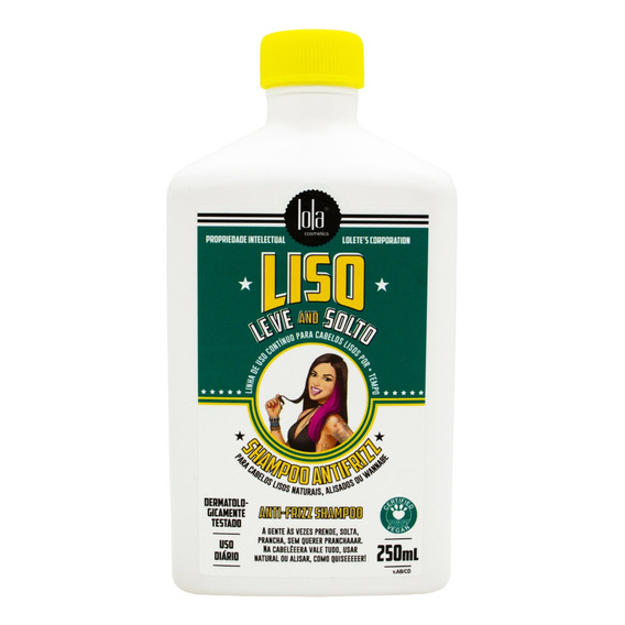 Lola Liso Leve E Solto Shampoo Antifrizz Alisado 250ml 3c