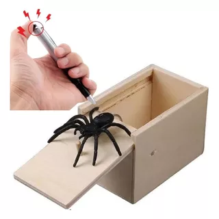 Caixa De Assustar Com Aranha Escondida + Caneta De Choque
