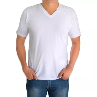 Pack De 2 Poleras 100% Algodón Cuello V - Tejido Rib