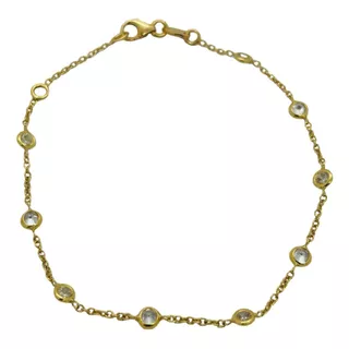 Pulsera Oro18k C/ Cubicirconias 18cm (p199)