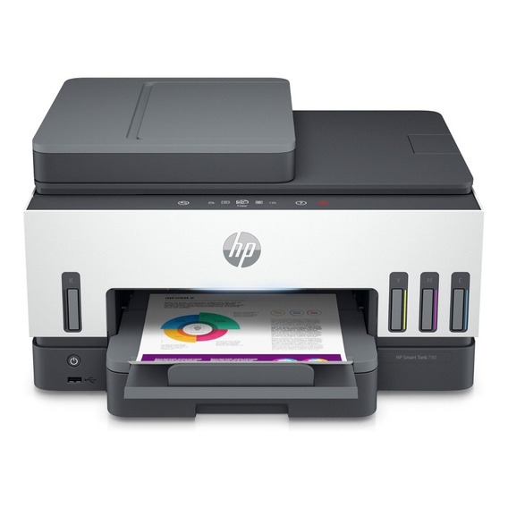 Impresora Multifuncional Hp Smart Tank 790 Continua Wi-fi Color Blanco/Gris