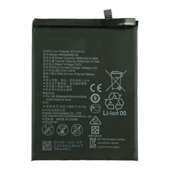 Bateria Para Huawei Y7 2017 Hb396689ecw 3900 Mah