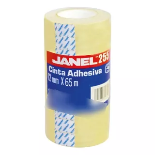 10 Cinta Adhesiva Janel Transparente 12mm X 65m Rollo Chica