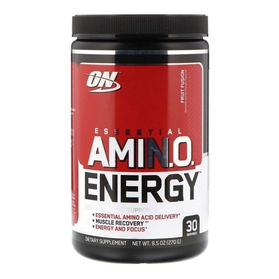 Suplemento en polvo Optimum Nutrition  Essential Amin.o. Essential Amin.o. Energy aminoácidos sabor fruit fusion en pote de 270g