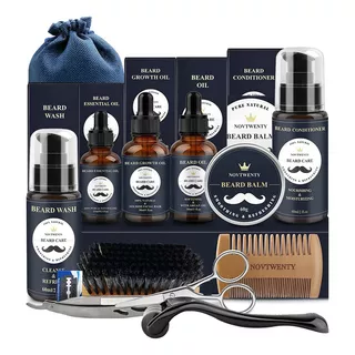 Kit Barba Cuidado Para Hombres, Herramientas De Aseo 12pcs