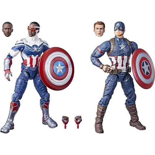 Pack X2 Figuras Capitán América Marvel Legends Series 15 Cm