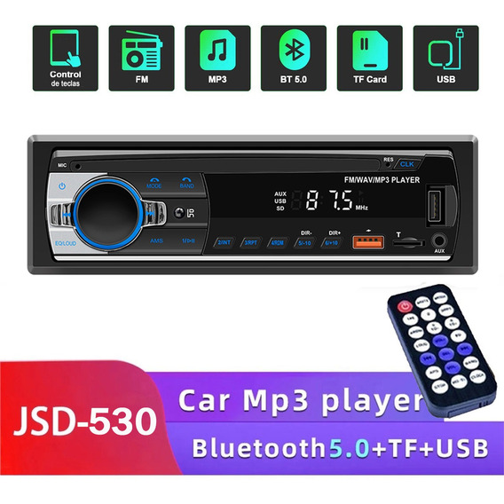 Autoestéreo Fnbrli JSD-530 con USB, bluetooth y lector de tarjeta SD