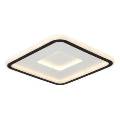 Plafon Led Fiat Blanco Borde Negro 30w 40cm Moderno Cie