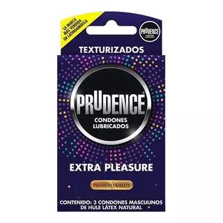 Condones De Látex Prudence Premium Extra Pleasure 3 Condones