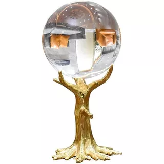 Esfera Adorno Tronco Cristal Moderna 10x10x22cm