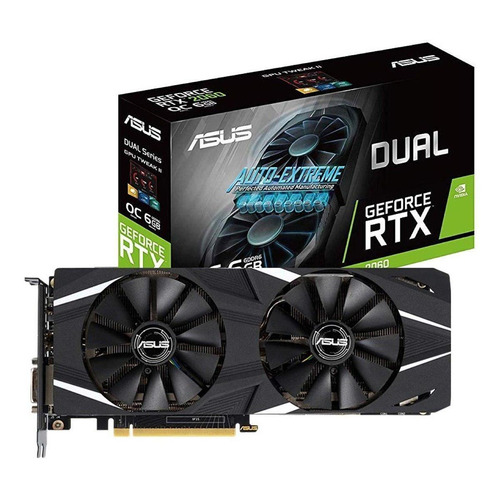 Placa de video Nvidia Asus  Dual GeForce RTX 20 Series RTX 2060 DUAL-RTX2060-O6G OC Edition 6GB