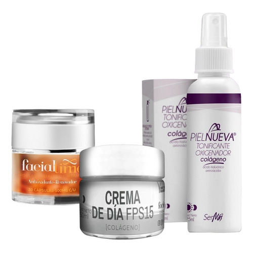 Kit Aclara Vitamina C Cápsulas, Tonificante Y Crema Día Fp15